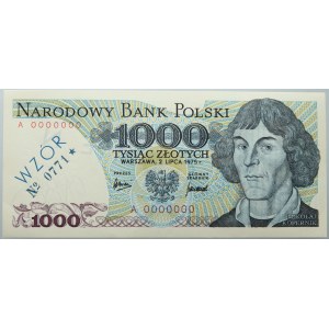 PRL, 1000 złotych 2.07.1975, WZÓR, No. 771, seria A