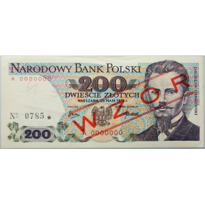 PRL, 200 złotych 25.05.1976, WZÓR, No. 0785, seria A