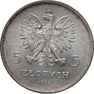 II RP, 5 złotych 1928, Bruksela, Nike