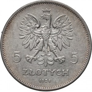 II RP, 5 Zloty 1928, Brüssel, Nike