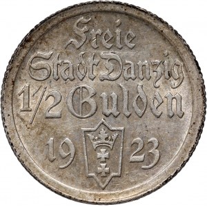 Wolne Miasto Gdańsk, 1/2 guldena 1923, Utrecht, Koga