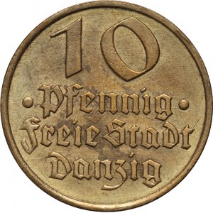 Freie Stadt Danzig, 10 fenig 1932, Berlin, Kabeljau