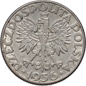 II RP, 5 złotych 1936, Warszawa, Żaglowiec