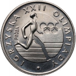 PRL, 20 złotych 1980, Igrzyska XXII Olimpiady, PRÓBA, nikiel