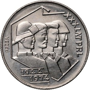 PRL, 20 Zloty 1974, XXX Lat PRL - Hutnik, PRÓBA, Nickel