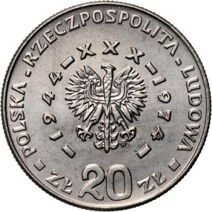 People's Republic of Poland, 20 gold 1974, XXX Years of the People's Republic of Poland - Metallurgist, PRÓBA, nickel