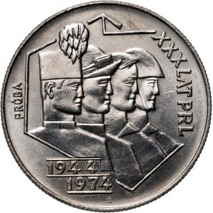 PRL, 20 Zloty 1974, XXX Jahre PRL - Bergmann, PRÓBA, Nickel