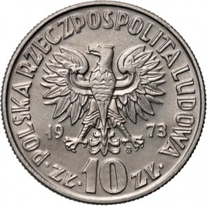 PRL, 10 złotych 1973, Mikołaj Kopernik, PRÓBA, nikiel