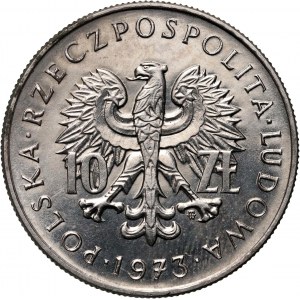PRL, 10 zloty 1973, Zweihundert Jahre Kommission für nationale Bildung, PRÓBA, Nickel