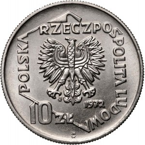 People's Republic of Poland, 10 zloty 1972, 50 years of the port of Gdynia, PRÓBA, nickel