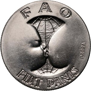 PRL, 10 zl. 1971, FAO - FIAT PANIS, PRÓBA, nikel