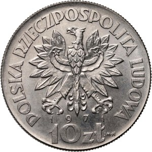 PRL, 10 złotych 1971, FAO - FIAT PANIS, PRÓBA, nikiel