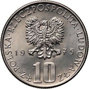 People's Republic of Poland, 10 gold 1975, Boleslaw Prus, PRÓBA, nickel