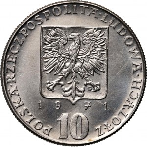 PRL, 10 Zloty 1971, FAO, PRÓBA, Nickel