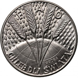 PRL, 10 zloty 1971, FAO - Bread for the World, PRÓBA, nickel