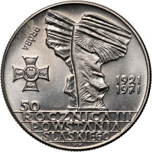 Volksrepublik Polen, 10 Zloty 1971, 50. Jahrestag des 3. schlesischen Aufstands, PRÓBA, Nickel