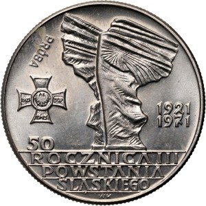 Poľská ľudová republika, 10 zlotých 1971, 50. výročie 3. sliezskeho povstania, PRÓBA, nikel