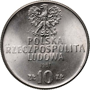 People's Republic of Poland, 10 gold 1967, Karol Swierczewski, PRÓBA, nickel