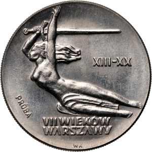 PRL, 10 Zloty 1965, VII wieków Warszawy, PRÓBA, Nickel