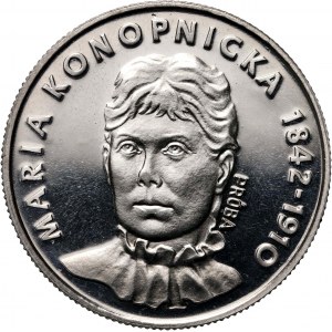 PRL, 20 Zloty 1977, Maria Konopnicka, PRÓBA, Nickel