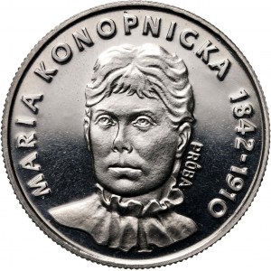PRL, 20 złotych 1977, Maria Konopnicka, PRÓBA, nikiel