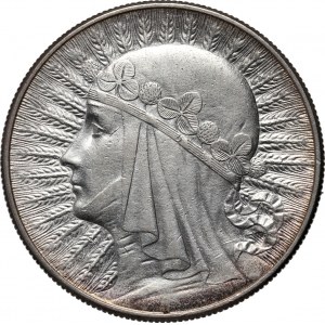 II RP, 10 zloty 1932, Head of a Woman, Warsaw.