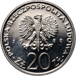Polská lidová republika, 20 zlotých 1980, 1905 - Lodž, PRÓBA, nikl