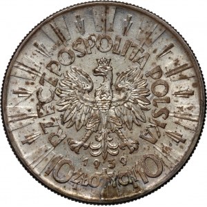 II RP, 10 złotych 1939, Warszawa, Józef Piłsudski