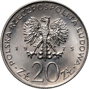 Volksrepublik Polen, 20 Zloty 1975, Internationales Jahr der Frau, PRÓBA, Nickel