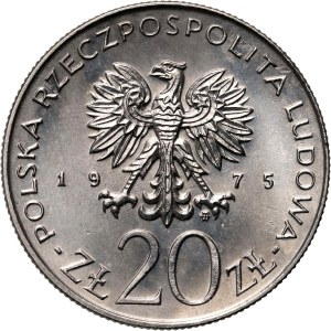 People's Republic of Poland, 20 gold 1975, International Women's Year, SAMPLE, nickel