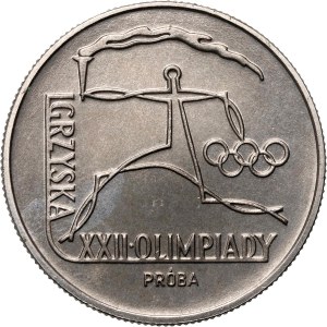 PRL, 20 złotych 1980, Igrzyska XXII Olimpiady, PRÓBA, nikiel