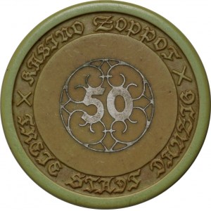 Free City of Gdansk, token of 50 guilders, KASINO ZOPPOT - Casino Sopot
