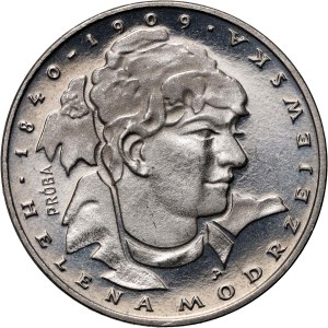 PRL, 100 zlotých 1975, Helena Modrzejewska, PRÓBA, nikel