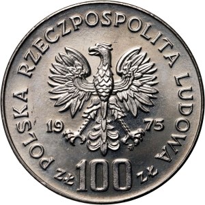 PRL, 100 Zloty 1975, Ignacy Jan Paderewski, PRÓBA, Nickel