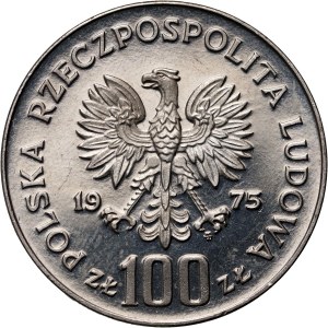 PRL, 100 złotych 1975, Ignacy Jan Paderewski, PRÓBA, nikiel