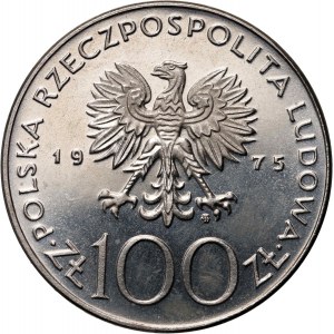 PRL, 100 Zloty 1975, Helena Modrzejewska, PRÓBA, Nickel
