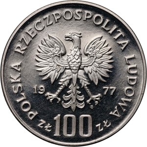 PRL, 100 zloty 1977, Henryk Sienkiewicz, PRÓBA, nickel