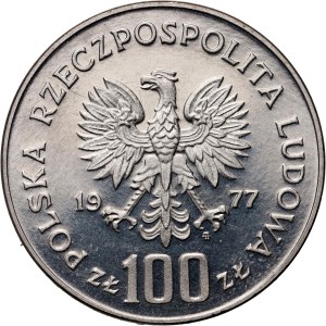 PRL, 100 zloty 1977, Henryk Sienkiewicz, PRÓBA, nickel