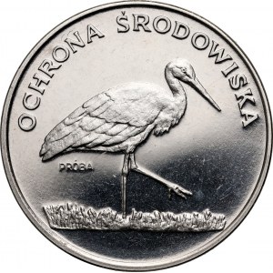 People's Republic of Poland, 100 gold 1982, Stork, SAMPLE, nickel
