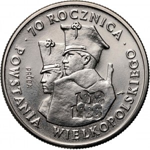 People's Republic of Poland, 100 zloty 1988, 70th anniversary of the Greater Poland Uprising, PRÓBA, nickel