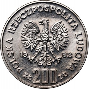 Volksrepublik Polen, 200 Gold 1982, Bolesław III Wrymouth, PRÓBA, Nickel