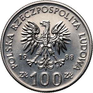 PRL, 100 Zloty 1988, Jadwiga, PRÓBA, Nickel