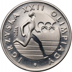 Polská lidová republika, 100 zlatých 1980, XXII. olympijské hry, SAMPLE, nikl