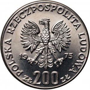 PRL, 200 gold 1975, Soldiers - Victory over fascism, SAMPLE, nickel