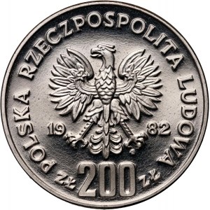 Polská lidová republika, 200 zlatých 1982, Světový pohár ve Španělsku, SAMPLE, nikl