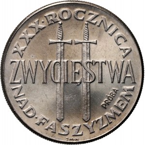 Volksrepublik Polen, 200 Zloty 1975, XXX. Sieg über den Faschismus, MUSTER, Nickel