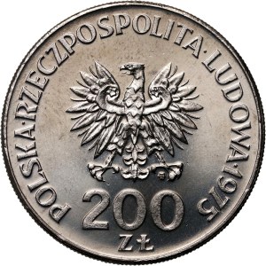 Poľská ľudová republika, 200 zlotých 1975, XXX. víťazstvo nad fašizmom, SAMPLE, nikel