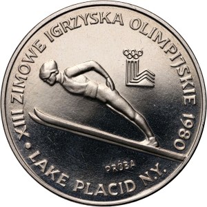 Polská lidová republika, 200 zlatých 1980, Olympijské hry v Lake Placid, SAMPLE, nikl