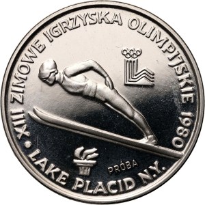 Polská lidová republika, 200 zlatých 1980, Olympijské hry v Lake Placid, SAMPLE, nikl