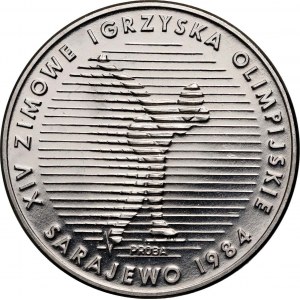 Polská lidová republika, 500 zlotých 1983, XIV ZIO Sarajevo 1984, PRÓBA, nikl